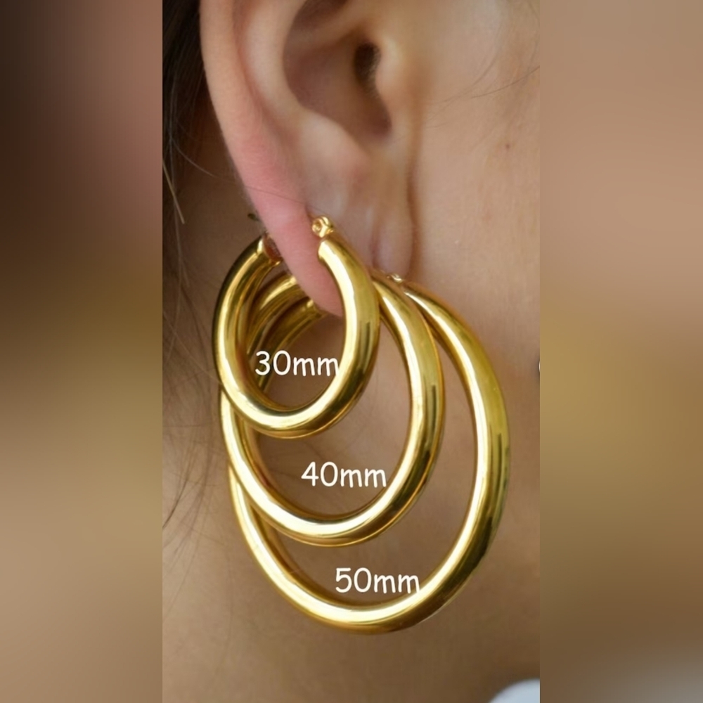 Ringcrush set of 3 pairs Sterling Silver hoop earrings new in box